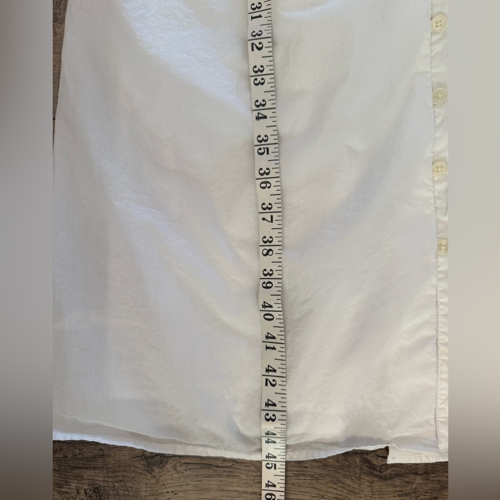 J. Crew Cotton Poplin Button Down Sleeveless White Midi Dress Size 2 Wedding - Picture 6 of 8